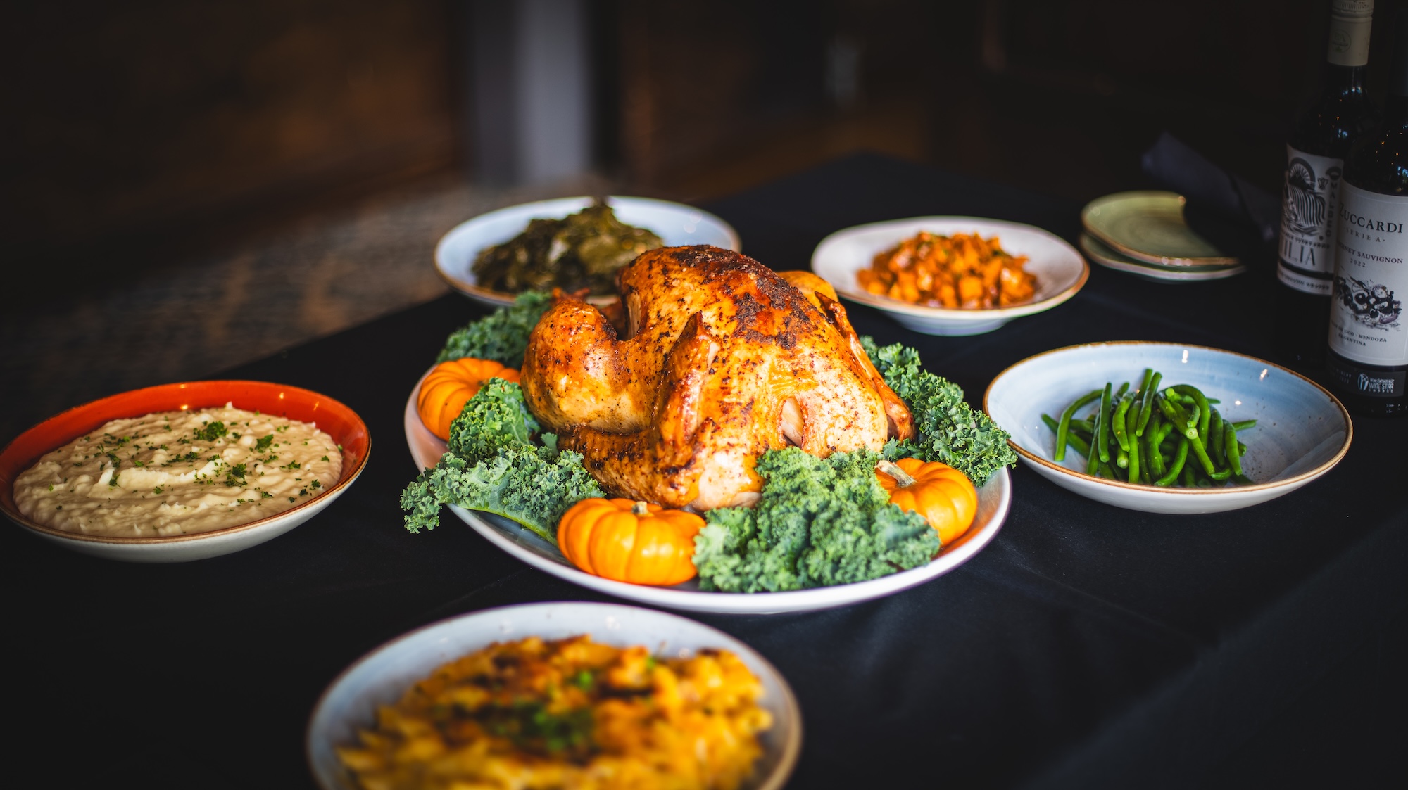 Roasted Cajun turkey prepared for Thanksgiving