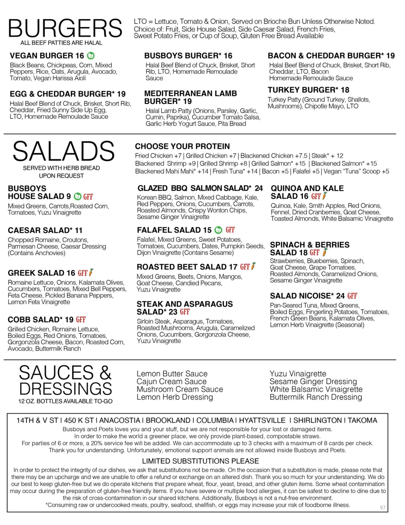 Lunch and Dinner menu, page 2